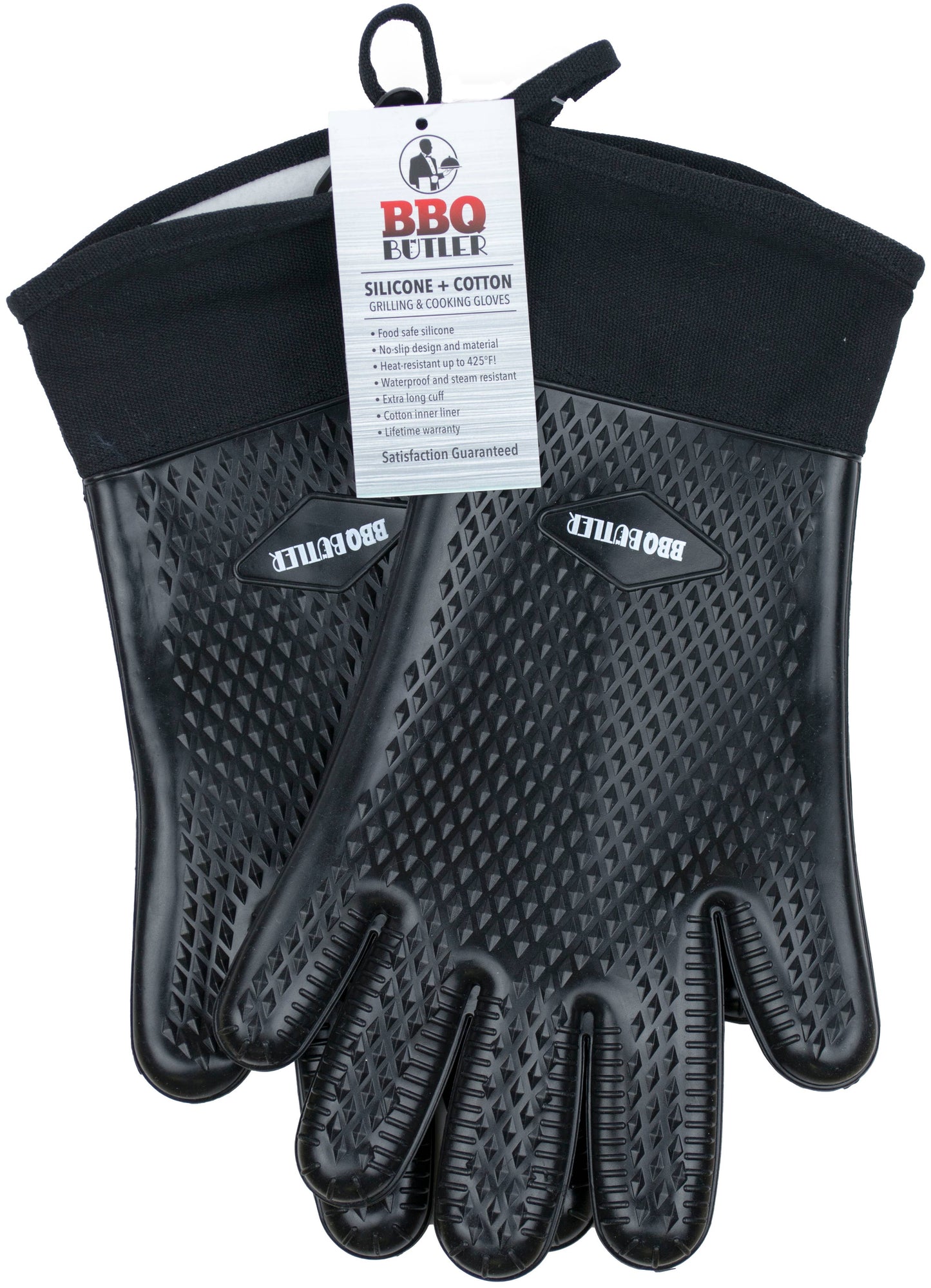 The BBQ Butler - Cloth Lined Silicone Gloves