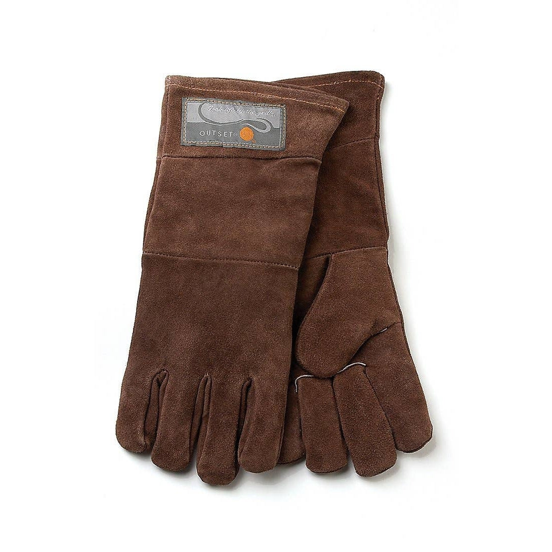 Brown Leather BBQ Gloves