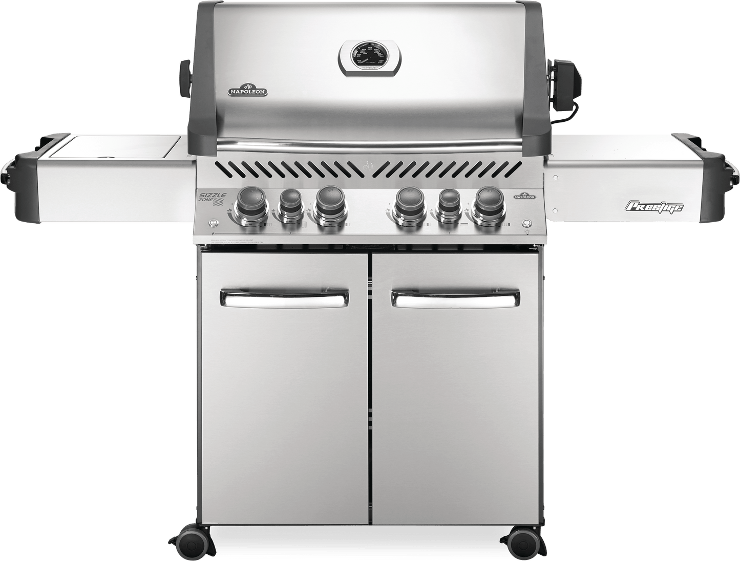 Prestige 500 NG - Stainless Steel with Side Infared and Rear Burner