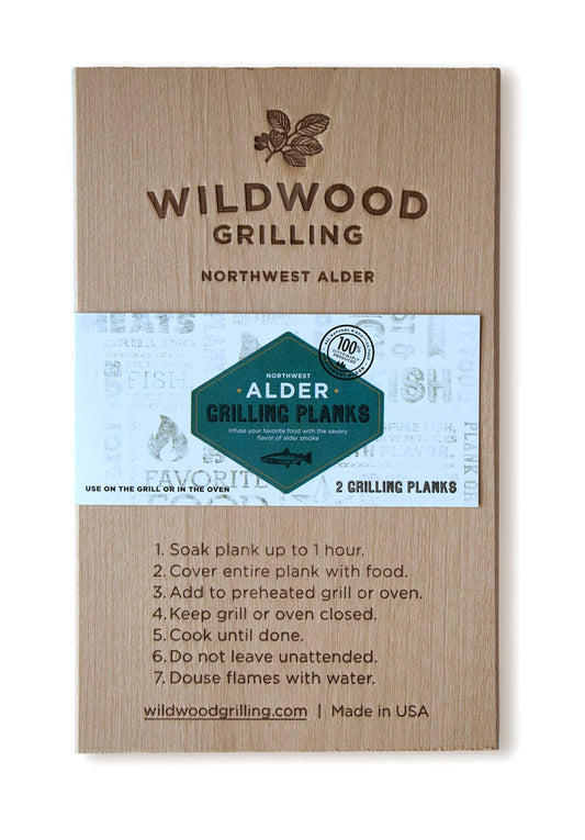 Wildwood Grilling - 5x8 Grilling Plank 2 Pack: Alder