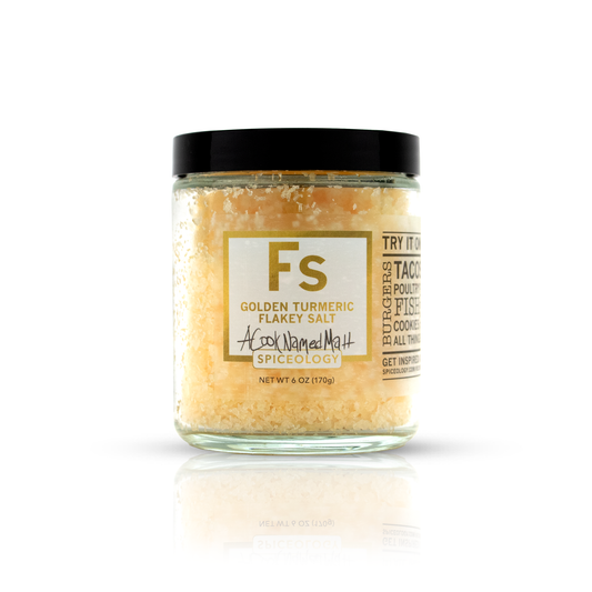 Spiceology - Golden Turmeric Flakey Salt | Glass Jar from A Cook Named Ma