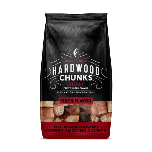 Fire & Flavor - Fire & Flavor Premium Smoking Wood Chunks, 4-Lbs, Cherry